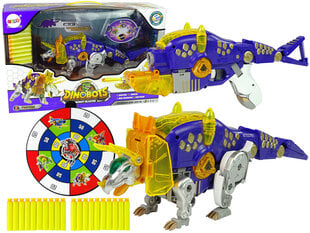 Transformeris dinozauras Dinobots su šaudymo funkcija Lean Toys, mėlynas цена и информация | Игрушки для мальчиков | hansapost.ee