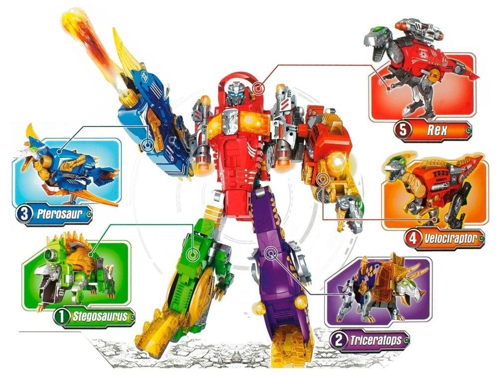 Transformeris dinozauras Dinobots su šaudymo funkcija Lean Toys, raudonas цена и информация | Mänguasjad poistele | hansapost.ee