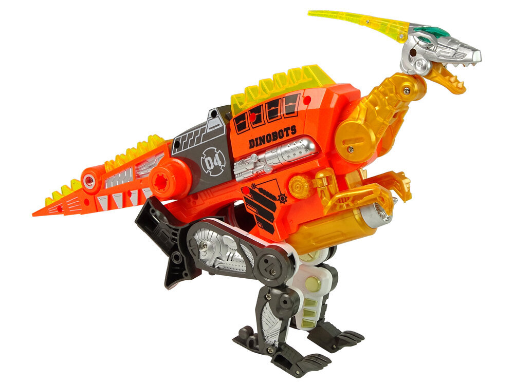 Transformeris dinozauras Dinobots su šaudymo funkcija Lean Toys, oranžinis цена и информация | Mänguasjad poistele | hansapost.ee