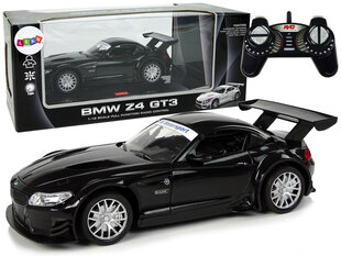 Kaugjuhitav sportauto Lean Toys BMW Z4 GT3, 1:18, must hind ja info | Mänguasjad poistele | hansapost.ee