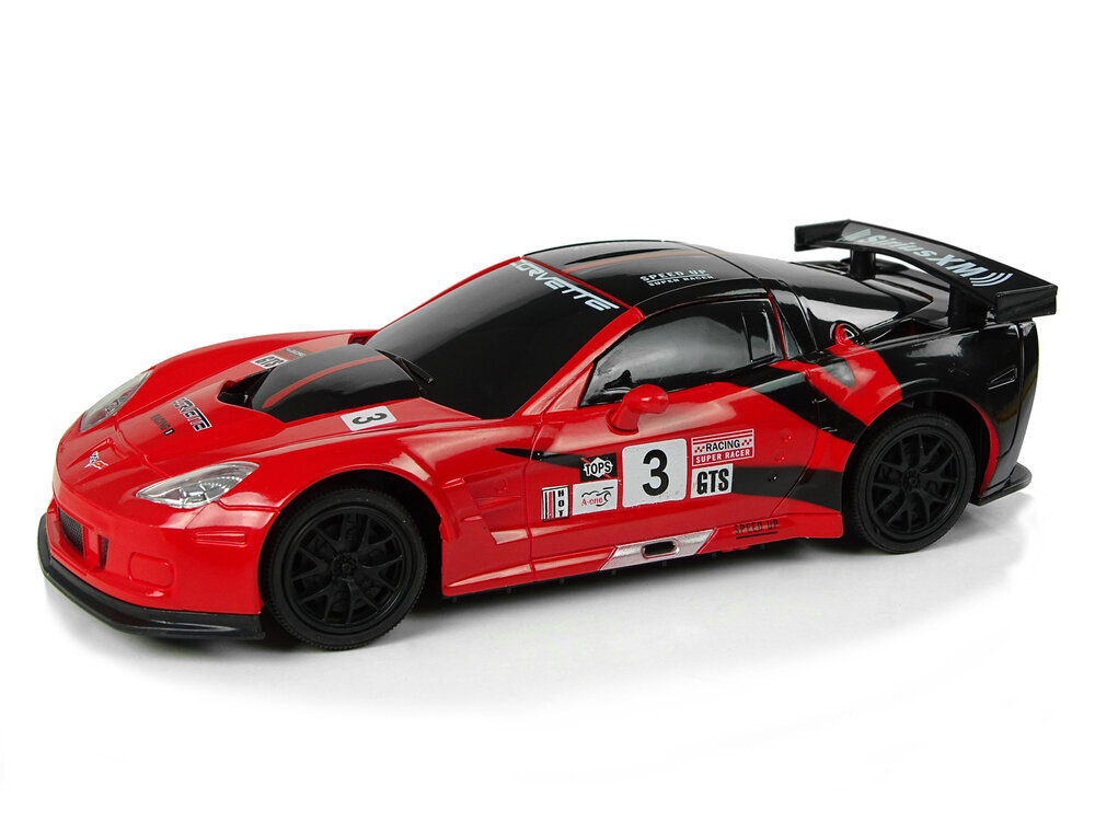 Nuotoliniu būdu valdomas sportinis automobilis Corvette C6.R, 2.4 G, 1:24, raudonas hind ja info | Mänguasjad poistele | hansapost.ee