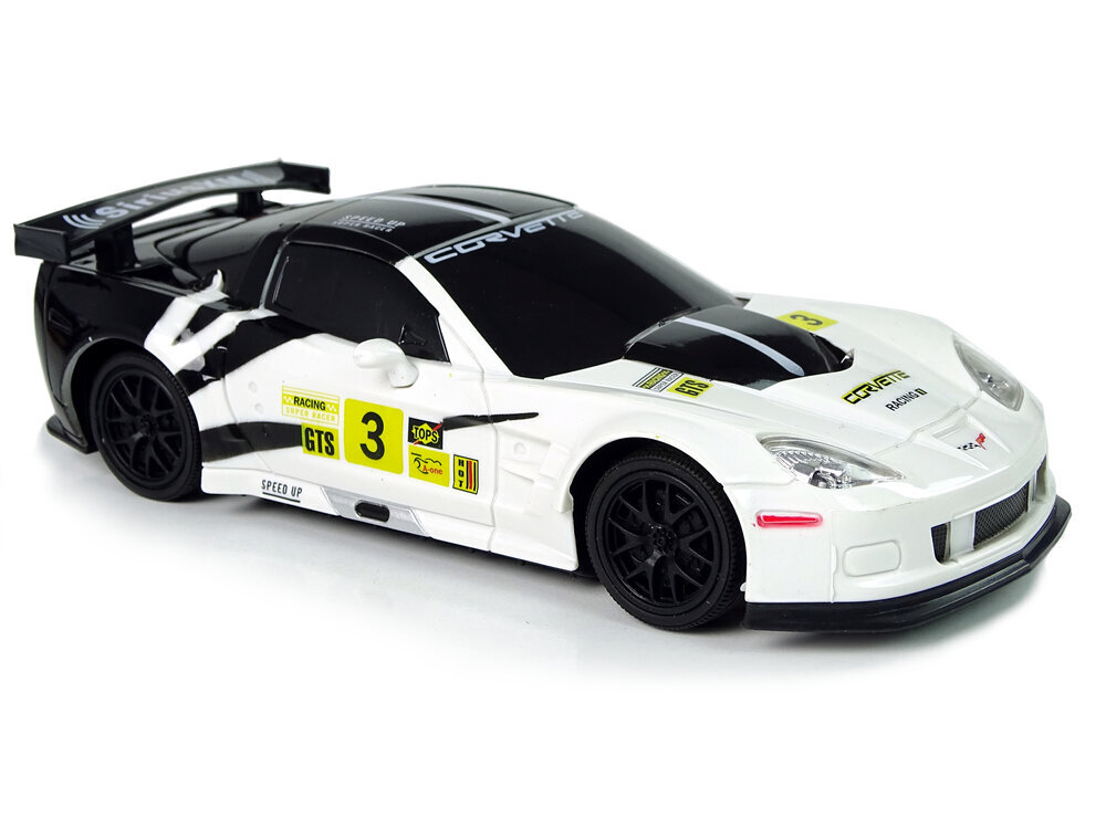 Kaugjuhtimispult Sportauto Corvette C6.R, 2,4 G, 1:24, valge цена и информация | Mänguasjad poistele | hansapost.ee