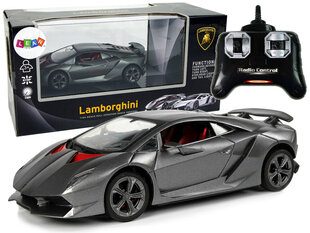Спортивный автомобиль с дистанционным управлением Lamborghini, 2.4G, 1:24, серебристый цена и информация | Игрушки для мальчиков | hansapost.ee