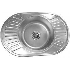 Roostevabast terasest valamu DEKOR D7750A vasak, sifooniga price and information | Kitchen sinks | hansapost.ee