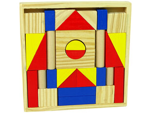 Набор цветных деревянных блоков цена и информация | Конструкторы и кубики | hansapost.ee