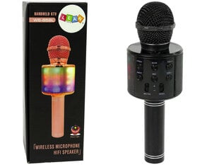 Juhtmeta karaokemikrofon kõlarite ja salvestusfunktsiooniga WS-858, must цена и информация | Развивающие игрушки для детей | hansapost.ee