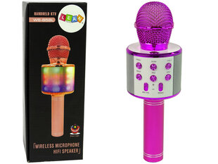 Juhtmeta karaokemikrofon kõlarite ja salvestusfunktsiooniga WS-858, roosa hind ja info | Arendavad laste mänguasjad | hansapost.ee