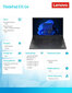 Laptop ThinkPad E15 G4 21ED0081PB W11Pro 5425U/ 8GB/ 256GB/ INT/ 15.6FHD/ Black/ 1YR Premier Support &#43; 3YRS OS цена и информация | Sülearvutid | hansapost.ee