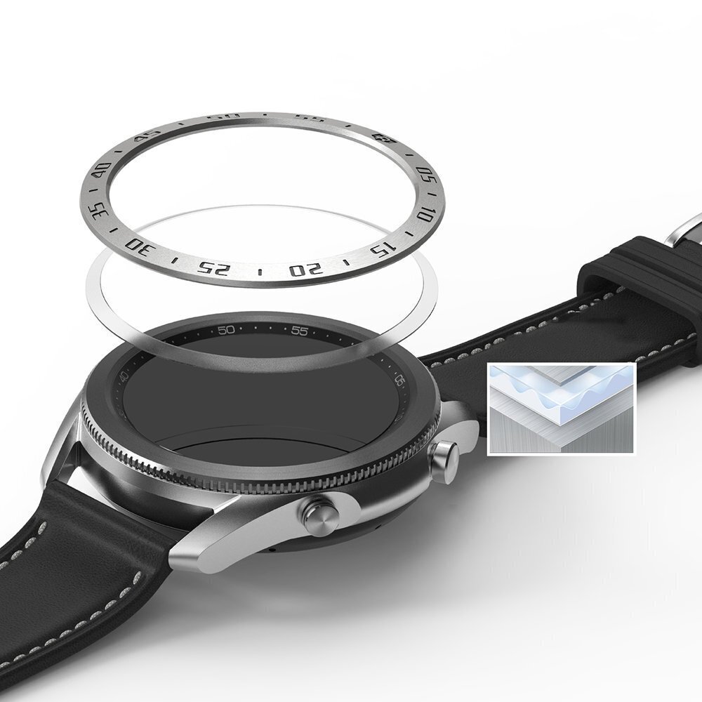 Ringke Bezel Styling case frame envelope ring Samsung Galaxy Watch 3 41 mm silver (GW3-41-01) цена и информация | Nutikellade aksessuaarid ja tarvikud | hansapost.ee