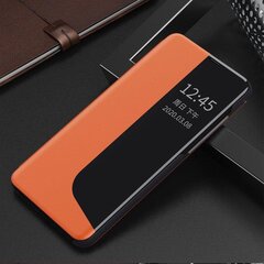 Eco Leather View Case elegant bookcase type case with kickstand for Huawei P40 orange hind ja info | Telefonide kaitsekaaned ja -ümbrised | hansapost.ee