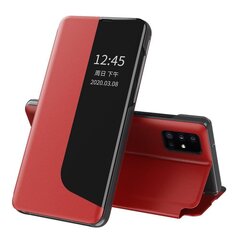 Eco Leather View Case elegant bookcase type case with kickstand for Huawei P40 red цена и информация | Чехлы для телефонов | hansapost.ee