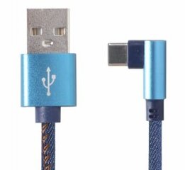 Gembird USB Male - USB Type-C Male 1m Blue hind ja info | Mobiiltelefonide kaablid | hansapost.ee