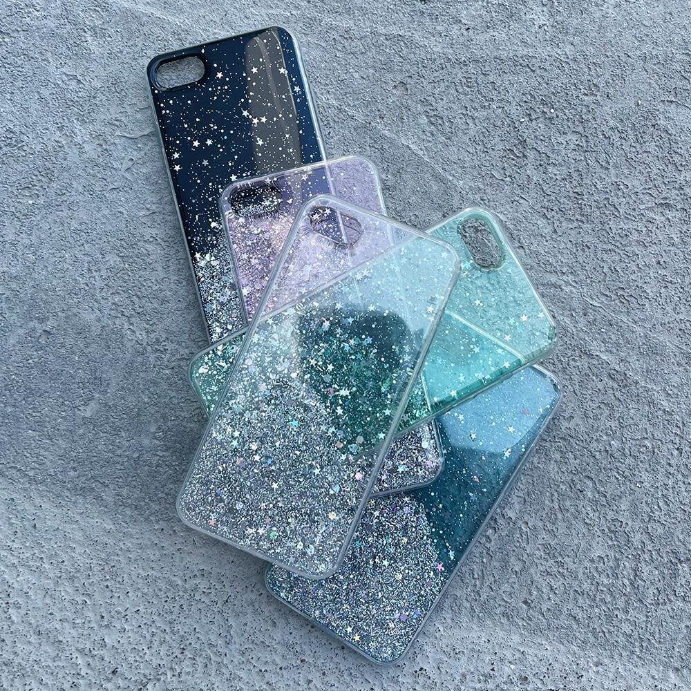 Wozinsky Star Glitter Shining Cover for Samsung Galaxy A42 5G blue hind ja info | Telefonide kaitsekaaned ja -ümbrised | hansapost.ee