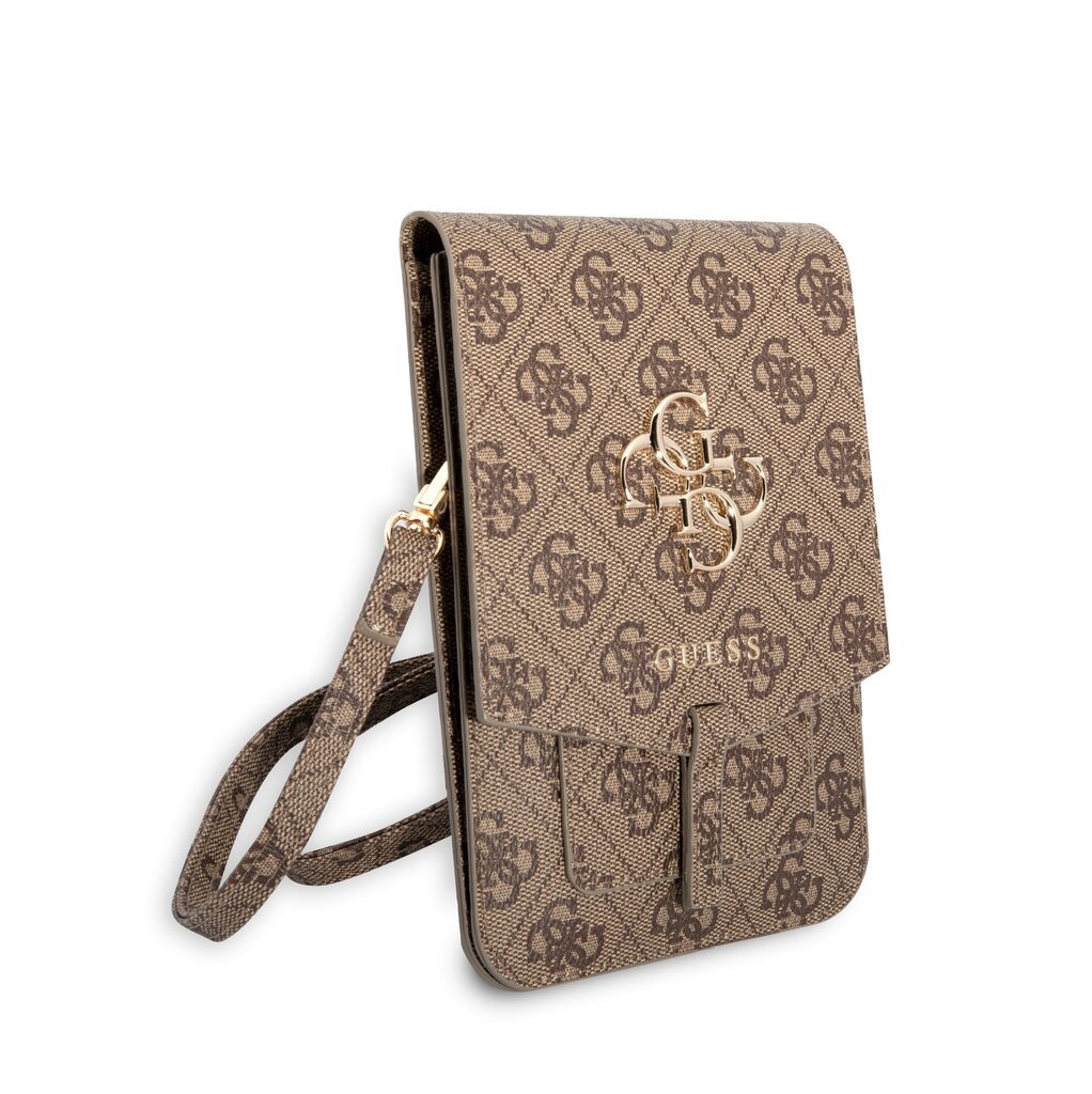 Guess PU 4G Metal Logo Phone Bag Brown цена и информация | Telefonide kaitsekaaned ja -ümbrised | hansapost.ee