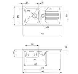 Köögivalamu Deante Lusitano ZCL 651N, White price and information | Kitchen sinks | hansapost.ee