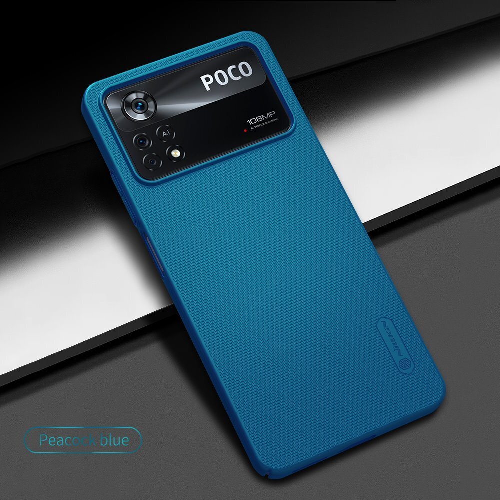 Nillkin Super Frosted Back Cover for Poco X4 Pro 5G Peacock Blue hind ja info | Telefonide kaitsekaaned ja -ümbrised | hansapost.ee