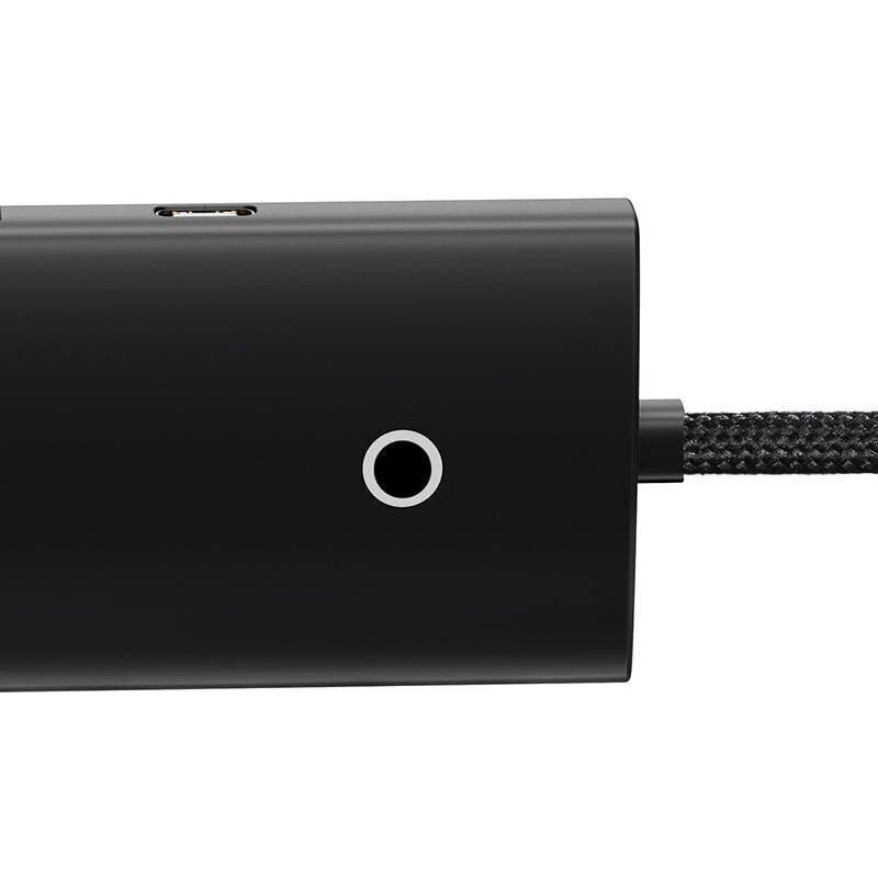 Hub 4w1 Baseus Lite Series USB do 4x USB 3.0 2m (czarny) hind ja info | USB adapterid ja jagajad | hansapost.ee