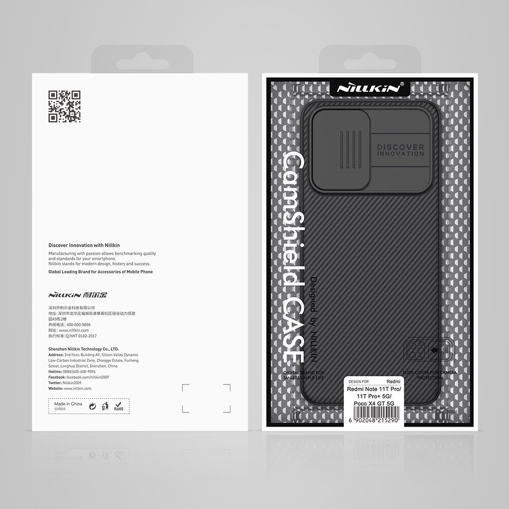 Nillkin CamShield Hard Case for Poco X4 GT 5G Black hind ja info | Telefonide kaitsekaaned ja -ümbrised | hansapost.ee