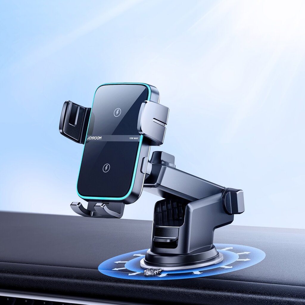 JoyroomJR-ZS246 Dual-Coil Wireless Car Charger Holder (Dashboard)-Black hind ja info | Laadijad mobiiltelefonidele | hansapost.ee