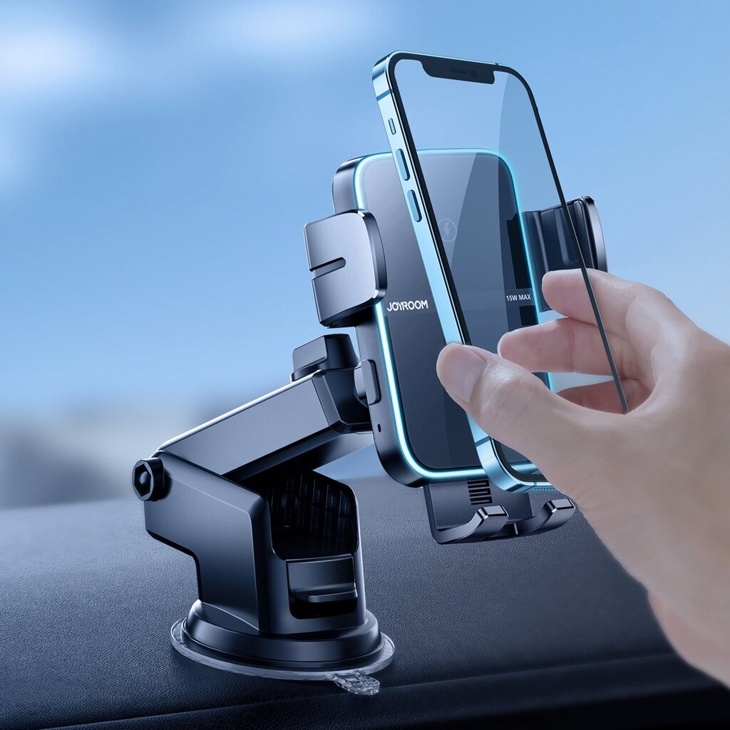 JoyroomJR-ZS246 Dual-Coil Wireless Car Charger Holder (Dashboard)-Black hind ja info | Laadijad mobiiltelefonidele | hansapost.ee