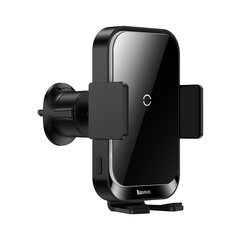 Baseus Halo car phone holder with 15W induction charger for a sheet of paper black (SUDD000001) hind ja info | Telefonihoidjad | hansapost.ee