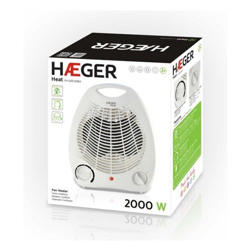 Teisaldatav Ventilaatorsoojendi Haeger Heat 2000 W hind ja info | Küttekehad | hansapost.ee