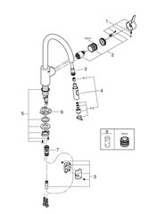 Grohe Eurosmart Cosmo кухонный смеситель с выдвижным изливом 31481001 цена и информация | Кухонные смесители | hansapost.ee