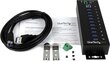 USB-jaotur Startech ST1030USBM   Must цена и информация | USB adapterid ja jagajad | hansapost.ee