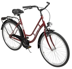 Городской велосипед AZIMUT Retro 26" 2021, красный цена и информация | Велосипеды | hansapost.ee