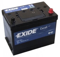 Aku EXIDE EB704 70Ah 540A hind ja info | Exide Outlet - lõpumüük | hansapost.ee