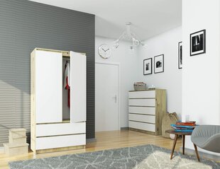 Шкаф, 90 см, дуб крафт / белый цвет цена и информация | Шкафы | hansapost.ee