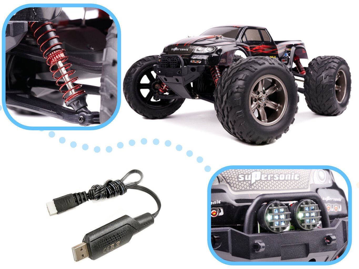 RC monster truck auto 1:12 2,4GHZ X9115 цена и информация | Mänguasjad poistele | hansapost.ee