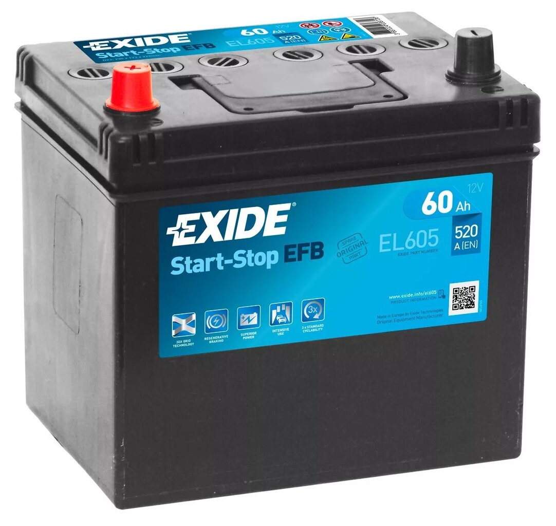 Aku EXIDE EL605 60 Ah 520 A цена и информация | Autoakud | hansapost.ee