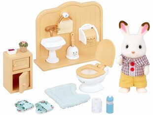 Заяц и мебель для ванной комнаты Sylvanian Families цена и информация | Игрушки для девочек | hansapost.ee