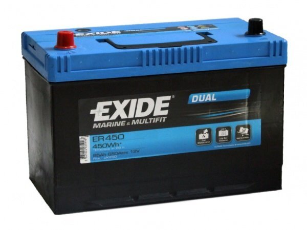 Süvatühjenev aku EXIDE ER450 Marine & Multifit DUAL 95Ah 650A цена и информация | Autoakud | hansapost.ee