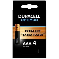 Батарейки Duracell Optimum, AAA (LR03), 4 шт. цена и информация | Батарейки | hansapost.ee