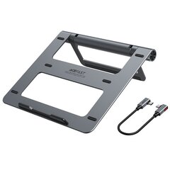 Acefast HUB multifunctional USB Type C laptop stand - 2x USB 3.2 Gen 1 (3.0, 3.1 Gen 1) / TF, SD / HDMI 4K @ 60Hz / RJ45 1Gbps / PD 3.0 100W (20V / 5A) gray (E5 space gray) цена и информация | Охлаждающие подставки и другие принадлежности | hansapost.ee