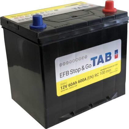 Aku Tab EFB Stop & Go 60 Ah 600A 12V hind ja info | Autoakud | hansapost.ee