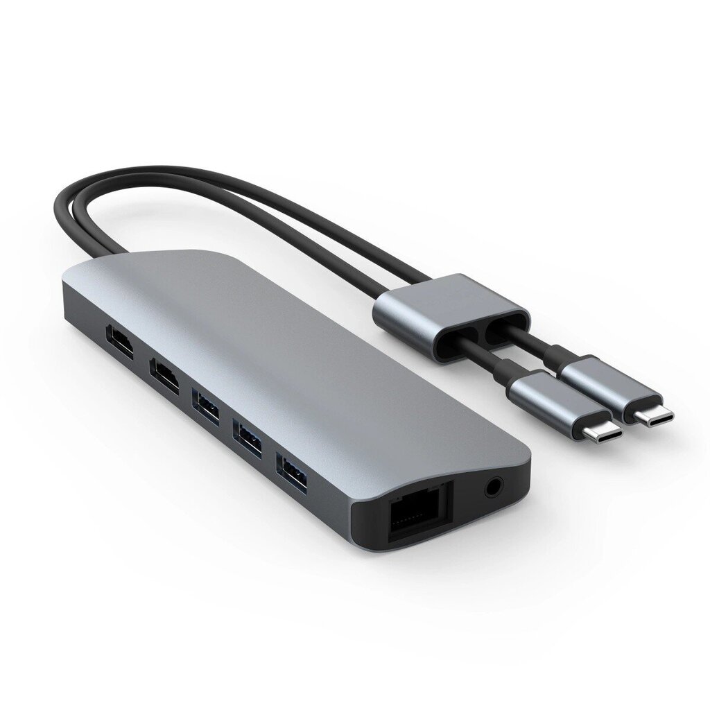 HyperDrive Hyper VIPER 10-in-2 jaotur 2xHDMI / USB-CA / GE / SD / AJ hind ja info | USB adapterid ja jagajad | hansapost.ee