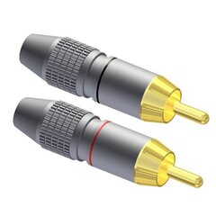 PROCAB Kaabli pistik - RCA / Cinch isane - paar Connector hind ja info | USB adapterid ja jagajad | hansapost.ee