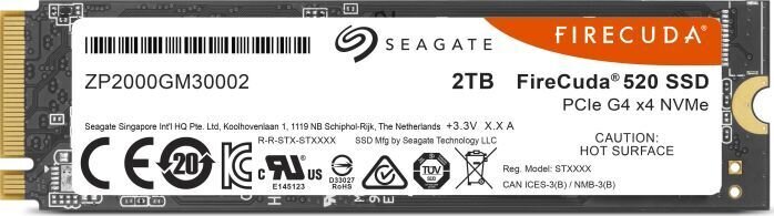 Kietasis diskas Seagate FIRECUDA 520 2 TB SSD hind ja info | Sisemised kõvakettad | hansapost.ee