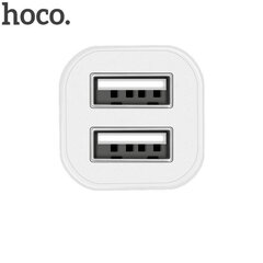 Hoco Premium Elite Z12 universaalne kiire kahekordne USB 2.4A 2x USB-autolaadija valge hind ja info | Laadijad mobiiltelefonidele | hansapost.ee