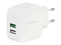 VIVANCO 2xUSB Charger 3.4A 2.4A+1A цена и информация | Зарядные устройства для телефонов | hansapost.ee
