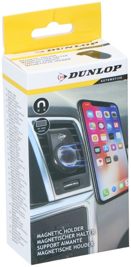 Auto magnettelefonihoidja Dunlop, must цена и информация | Telefonihoidjad | hansapost.ee