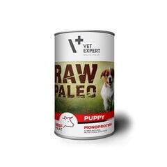 Toores Paleo konserv kutsikatele veiselihaga, teraviljavaba 400g hind ja info | Raw Paleo Lemmikloomatarbed | hansapost.ee