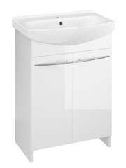 Шкаф для ванной комнаты с умывальником Cersanit 496 ARSENA 60WHI, белый цена и информация | Шкафчики для ванной | hansapost.ee