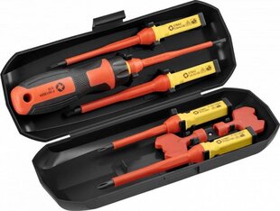 Elektriku kruvikeeraja komplekt Hogert, 8. osa / 1000V - HT1S998 price and information | Hand tools | hansapost.ee