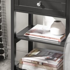 Столик с ящиками, черный, FBT46-SCH цена и информация | Ночные шкафы | hansapost.ee
