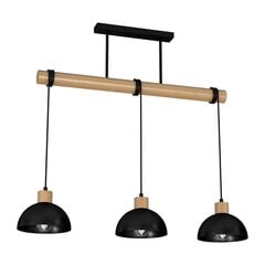 Подвесной светильник Milagro ERIK Black/Wood 3xE27 цена и информация | Люстры | hansapost.ee