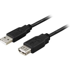 USB kaabel Deltaco USB2-11S, USB 2.0 A male - A female, 0.5 m цена и информация | Кабели и провода | hansapost.ee